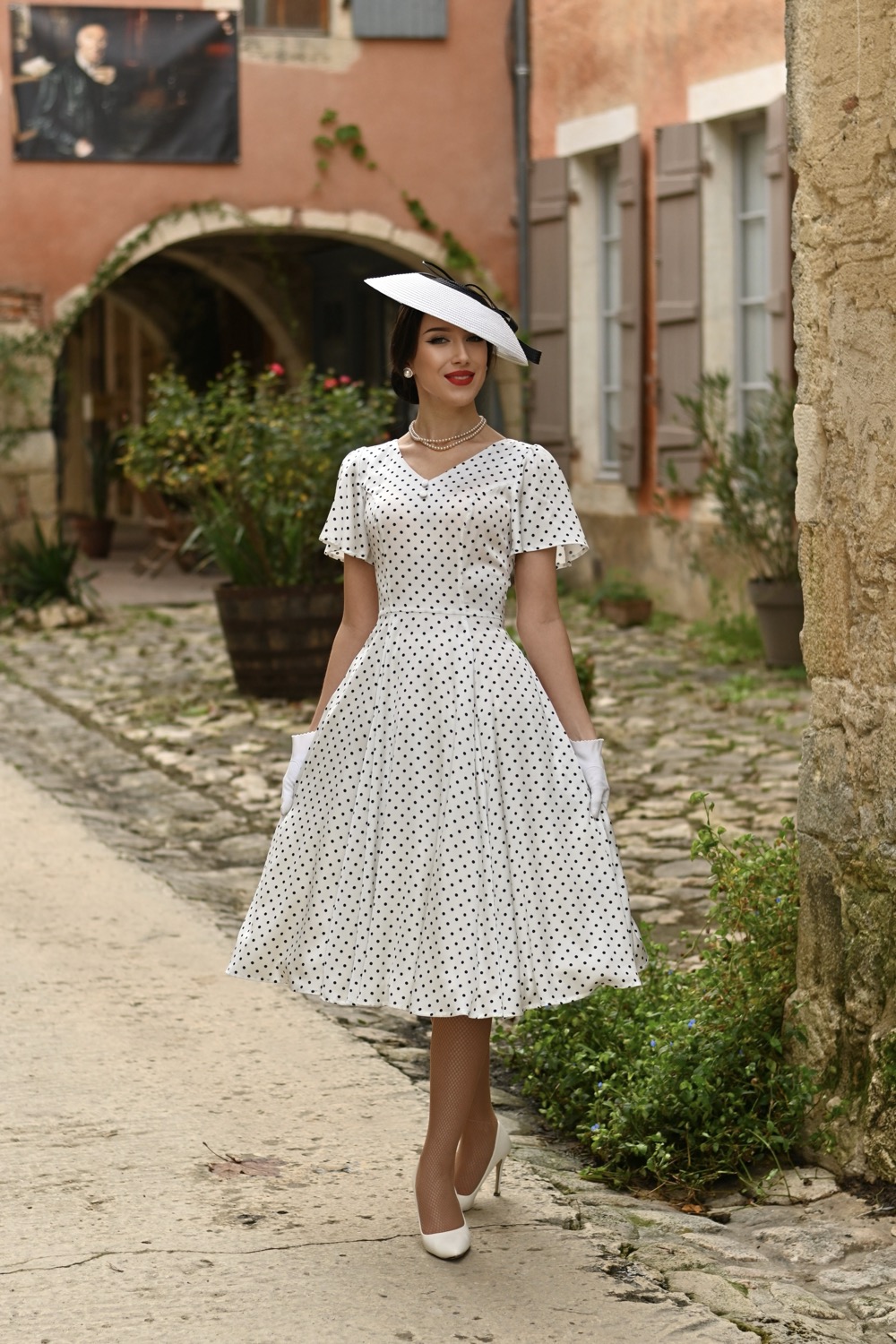 Thea Polka Dot Swing Dress